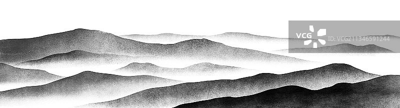 新中式水墨山川图片素材