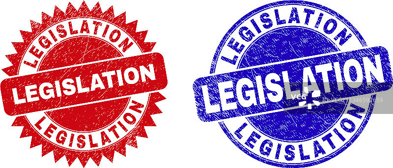 带污迹的立法圆形花饰印章图片素材