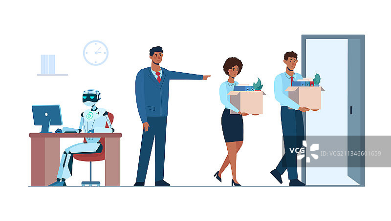 机器人代替工人图片素材