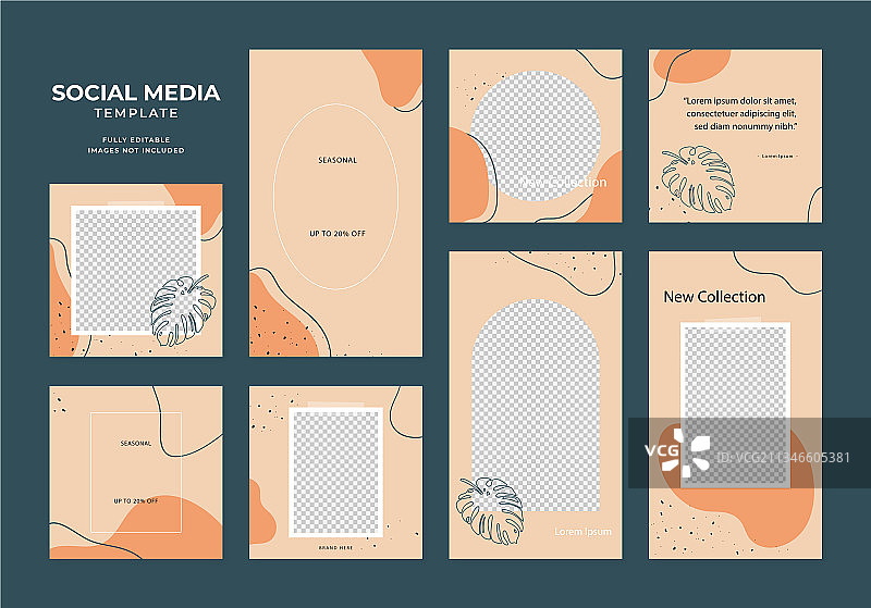 社交媒体时尚促销博客模板图片素材