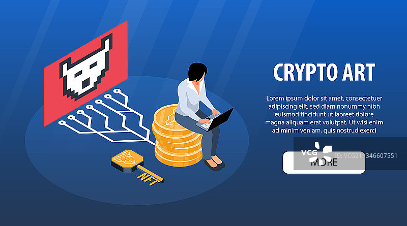 加密艺术横幅图片素材