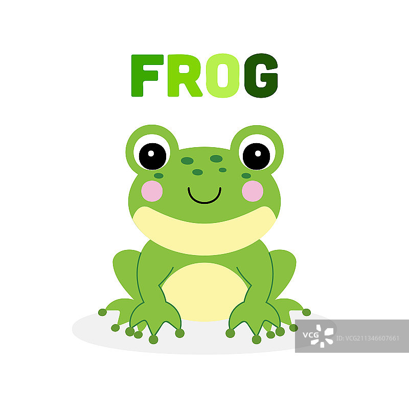 卡通青蛙轮廓涂色页图片素材