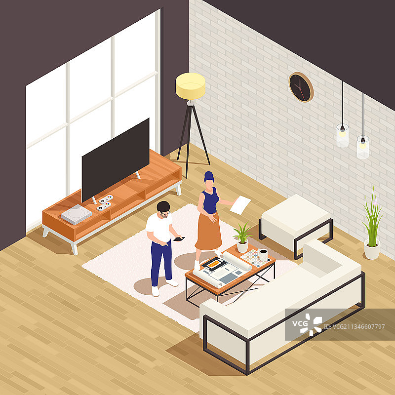 室内设计师2.5D组合图片素材