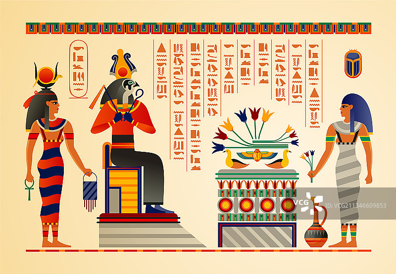 埃及古代神祇场景图片素材