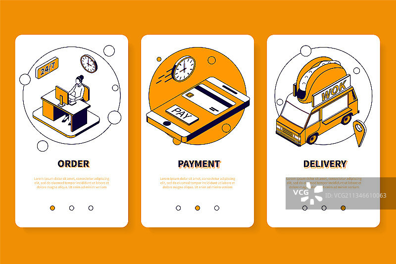 亚洲美食外卖APP设计图片素材