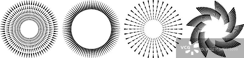 同心圆三角形图案设计图片素材