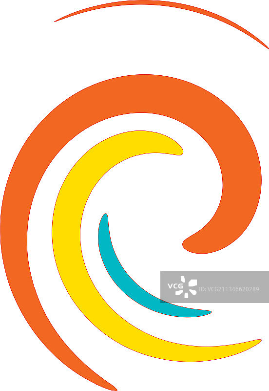 圆形螺旋涡旋涂抹元素图片素材