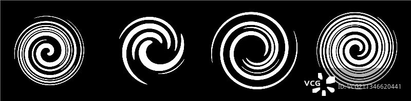 圆形螺旋涡旋涂抹元素图片素材