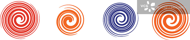 圆形螺旋涡旋涂抹元素图片素材