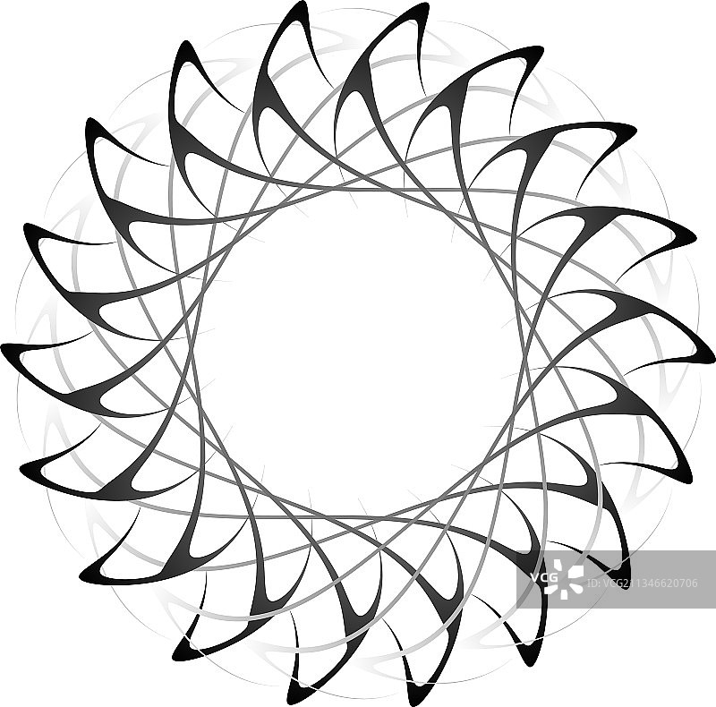 圆形径向图标图案曼荼罗形状漩涡图片素材