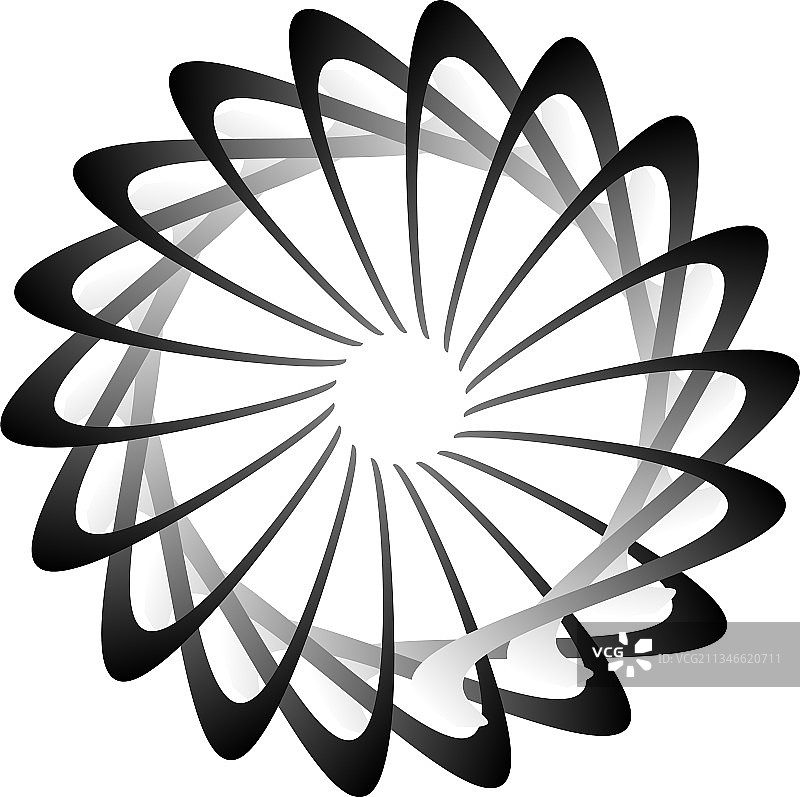 圆形径向图标图案曼荼罗形状漩涡图片素材