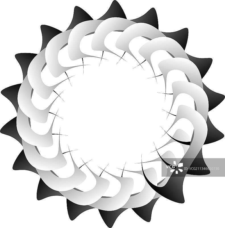 圆形径向图标图案曼荼罗形状漩涡图片素材