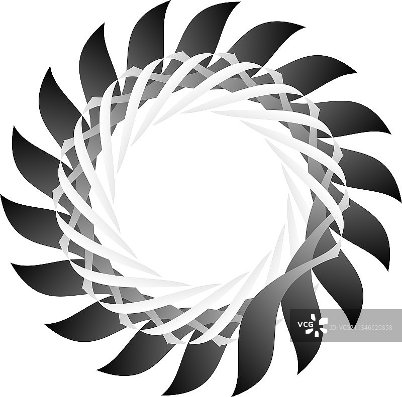 圆形径向图标图案曼荼罗形状漩涡图片素材