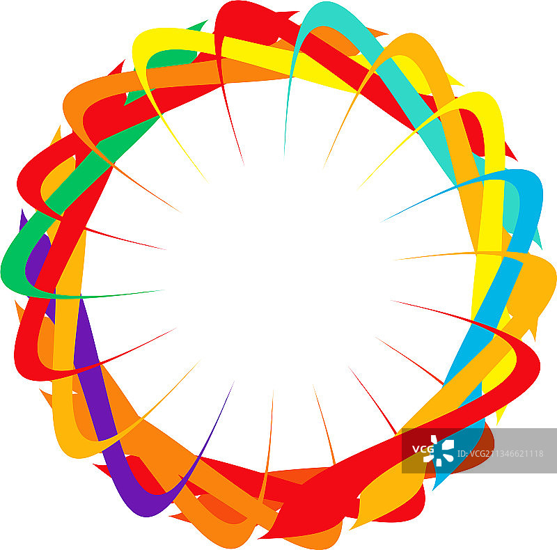 圆形径向图标图案曼荼罗形状漩涡图片素材