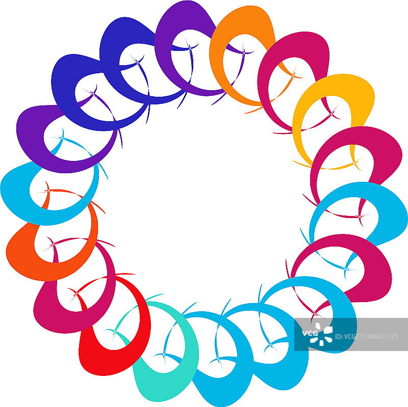 圆形径向图标图案曼荼罗形状漩涡图片素材