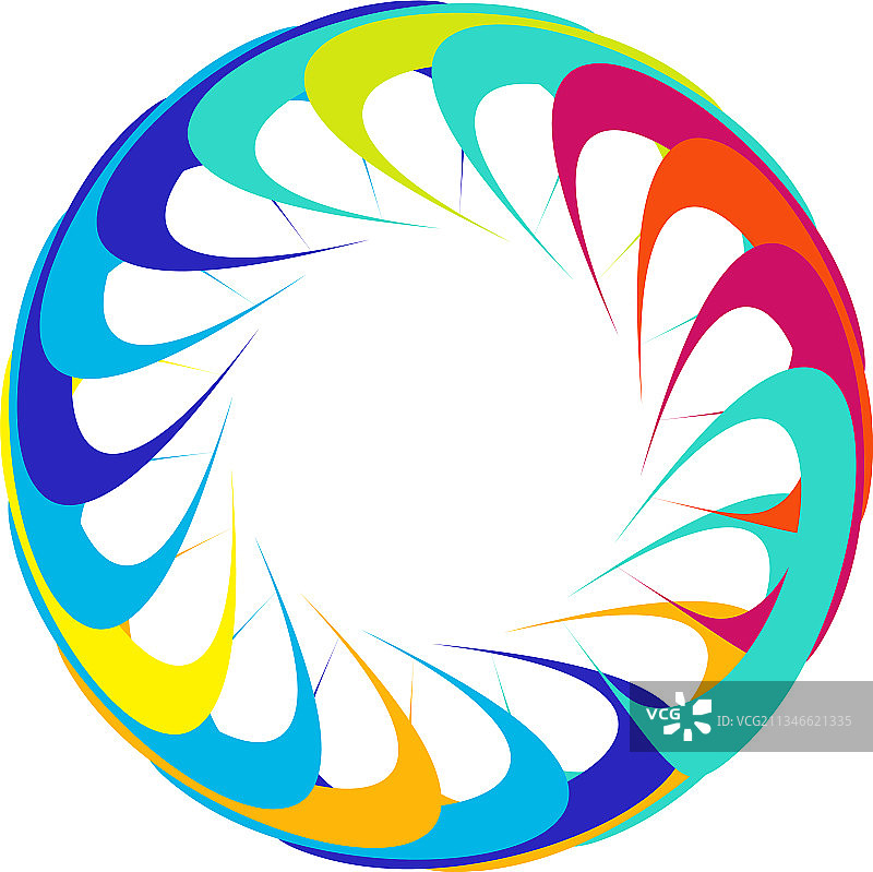 圆形径向图标图案曼荼罗形状漩涡图片素材