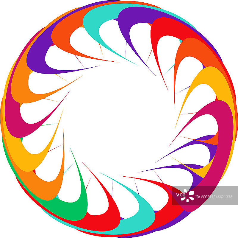 圆形径向图标图案曼荼罗形状漩涡图片素材