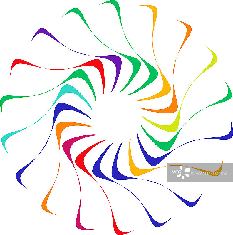 圆形径向图标图案曼荼罗形状漩涡图片素材