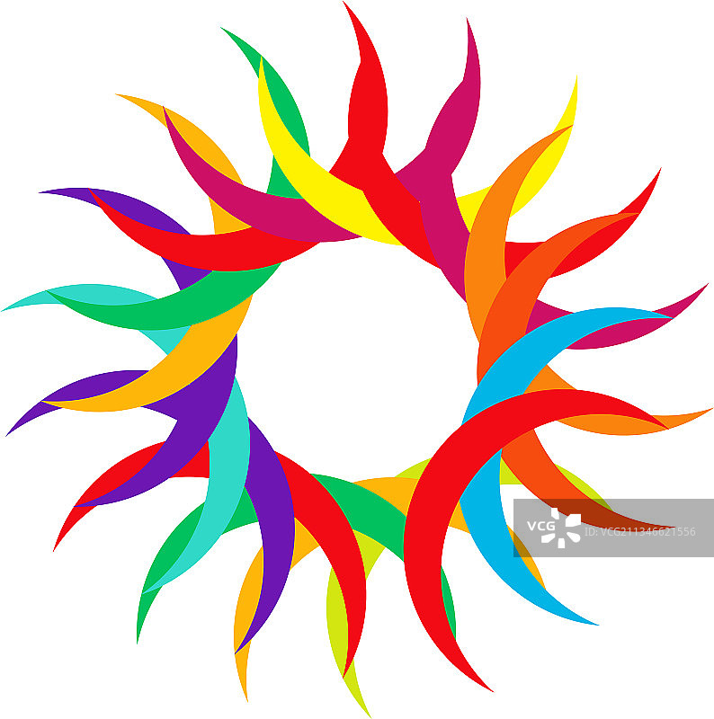 圆形径向图标图案曼荼罗形状漩涡图片素材