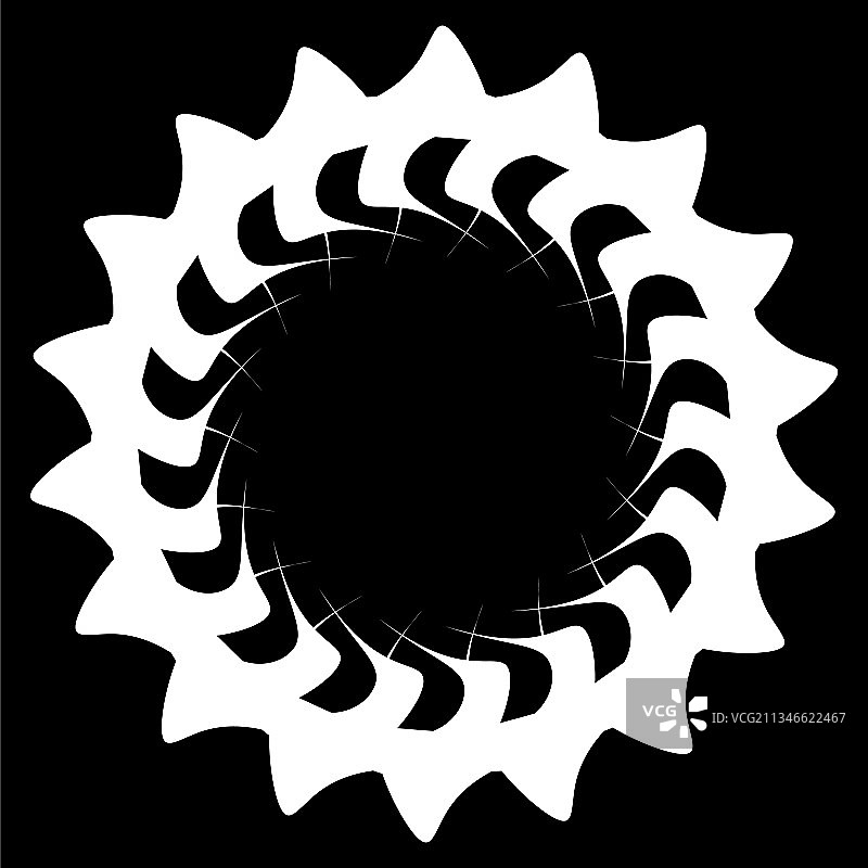 圆形径向图标图案曼荼罗形状漩涡图片素材