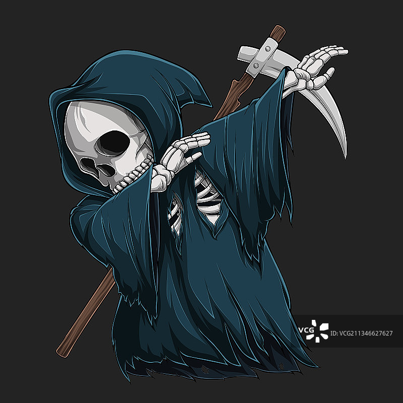 骷髅死神跳Dab舞图片素材