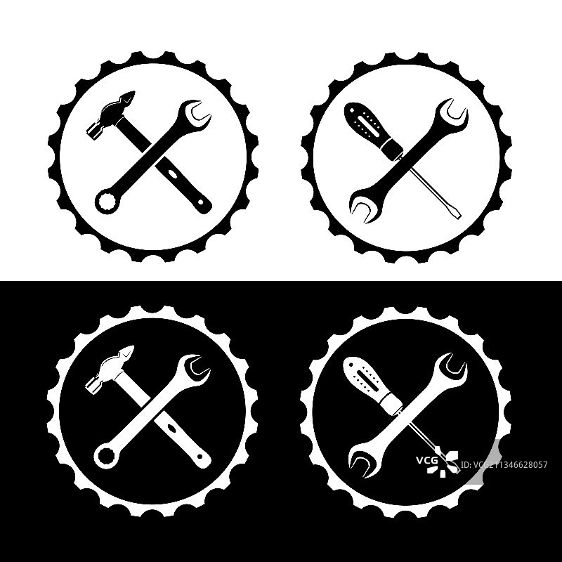 维修工具图形轮廓图片素材