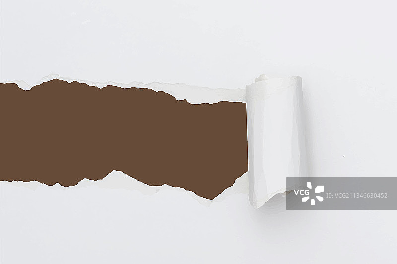撕裂的纸张白色背景简约手工工艺图片素材