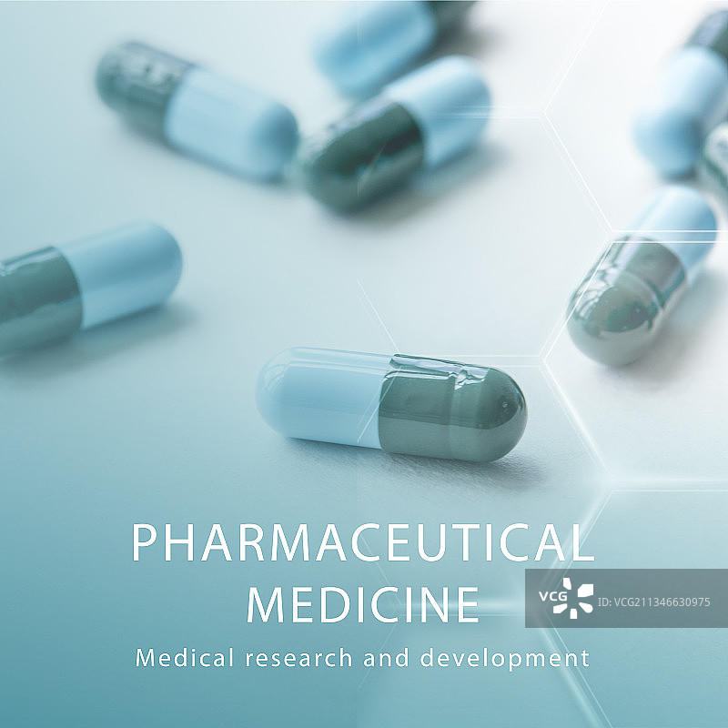 桌子上的药丸特写图片素材