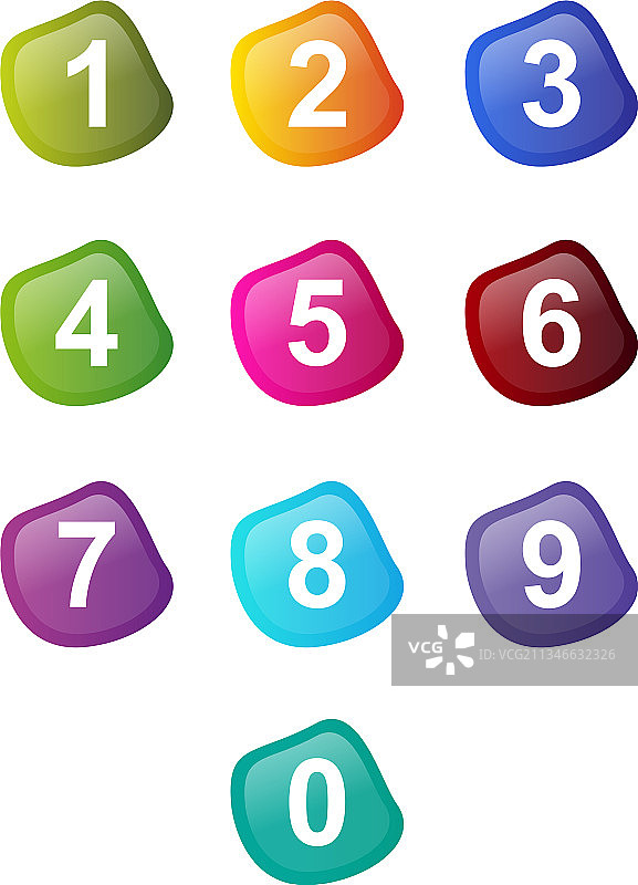 数字按钮艺术设计合集图片素材
