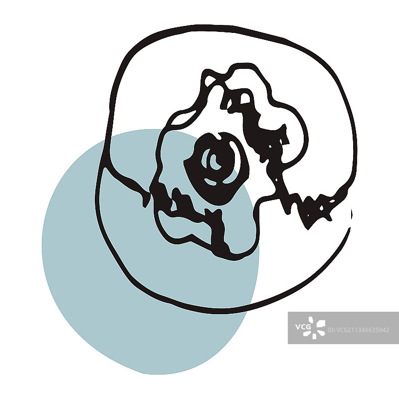 手绘植物与钢笔图片素材