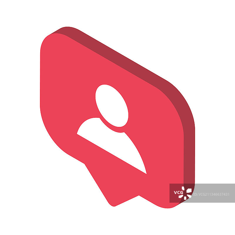 等距关注者通知符号图片素材