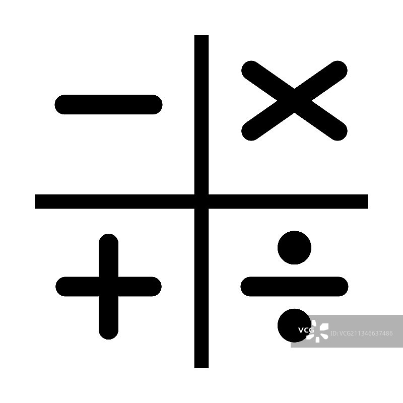 数学加减乘除符号图片素材
