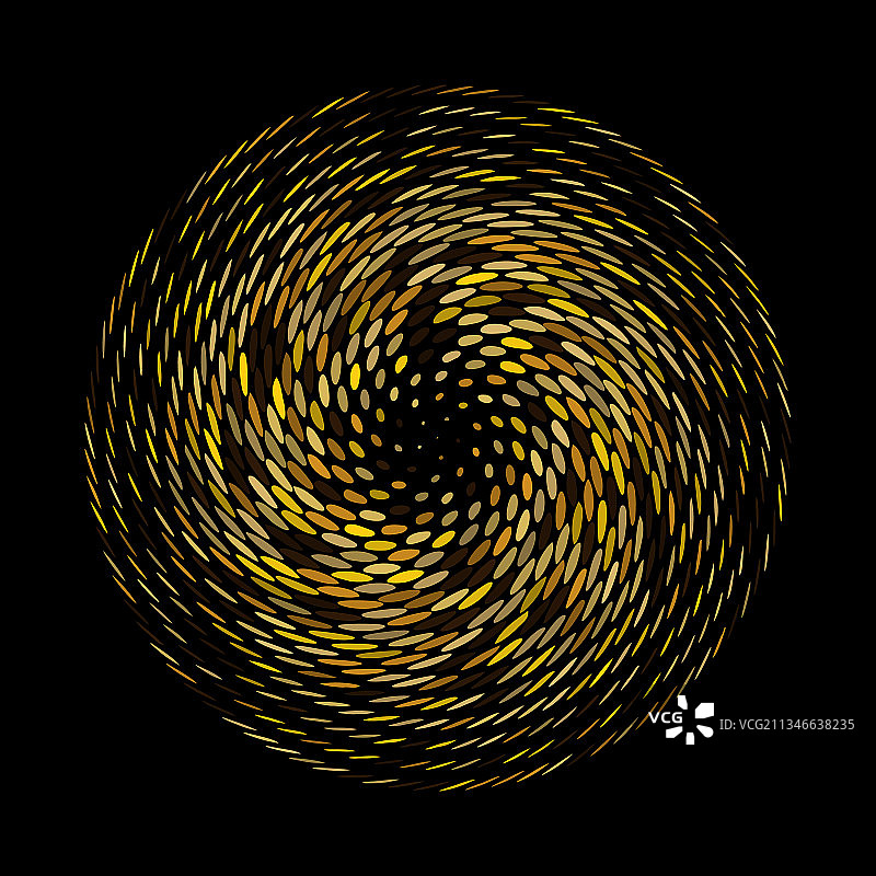 深色背景上的金色闪光点半色调图片素材