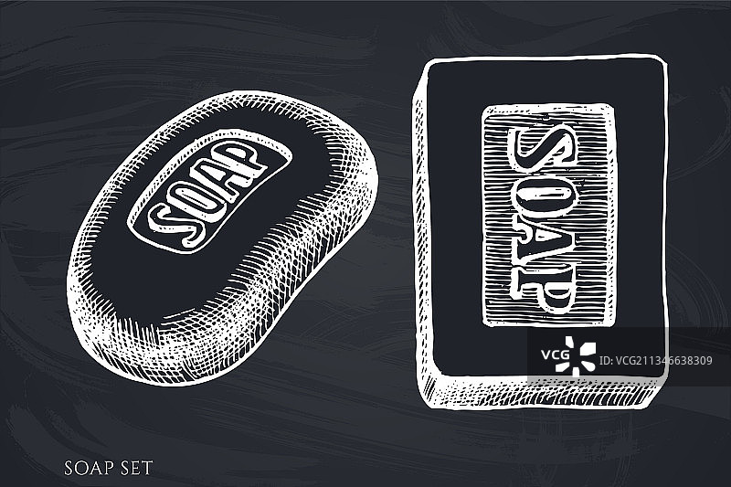 手绘粉笔肥皂图片素材