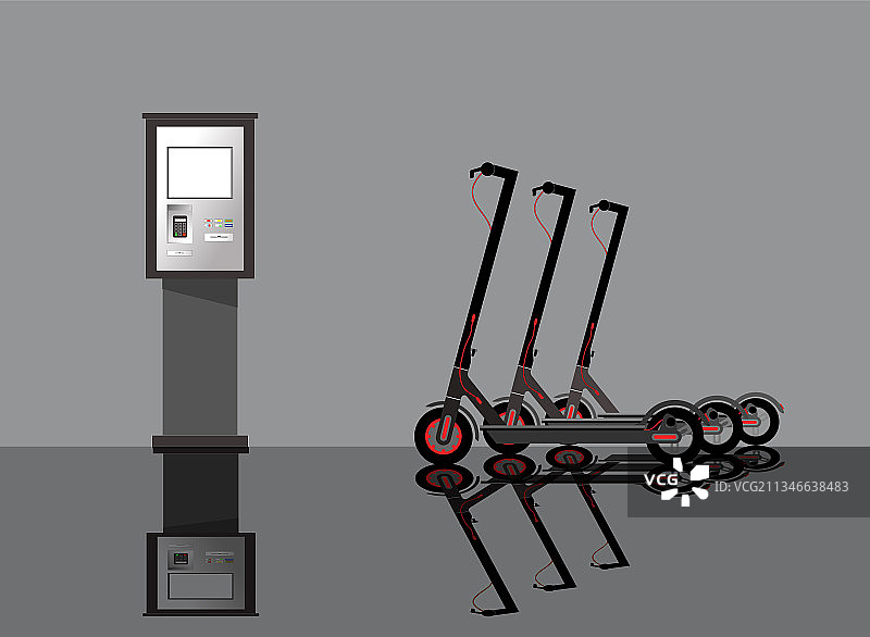 电动滑板车租赁图片素材
