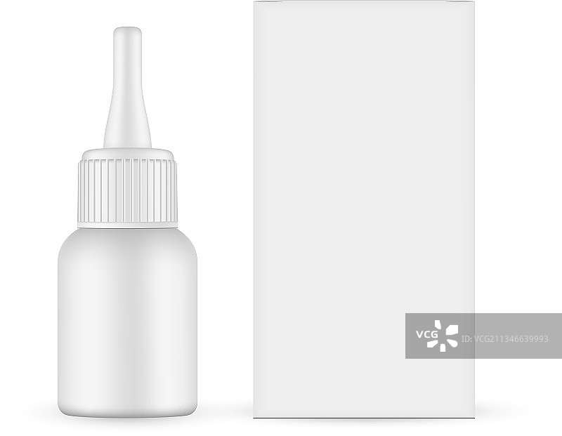 带长滴管帽的小滴管瓶纸盒图片素材