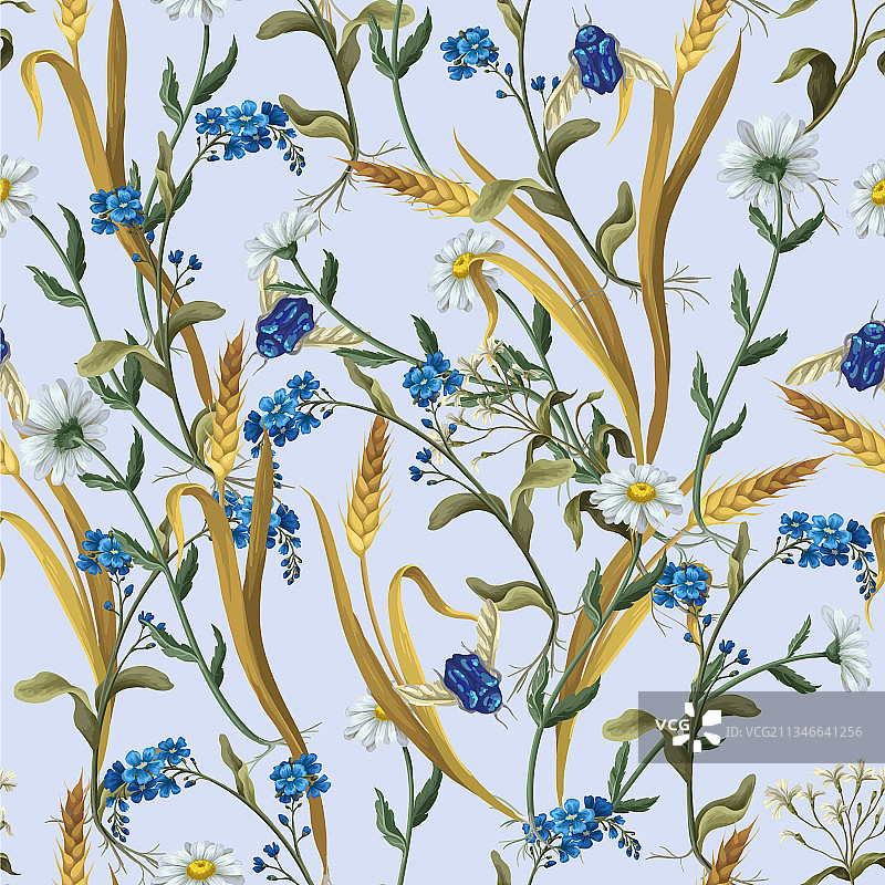 植物花卉无缝图案图片素材