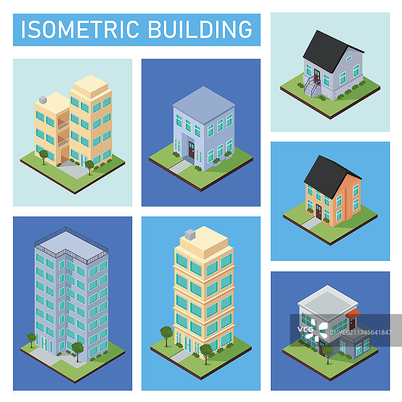 2.5D建筑合集图片素材
