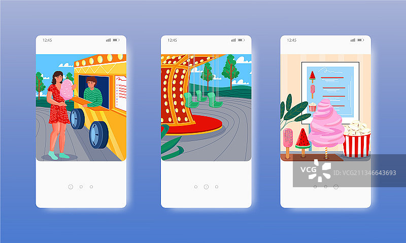 棉花糖食品车爆米花冰淇淋移动餐车图片素材