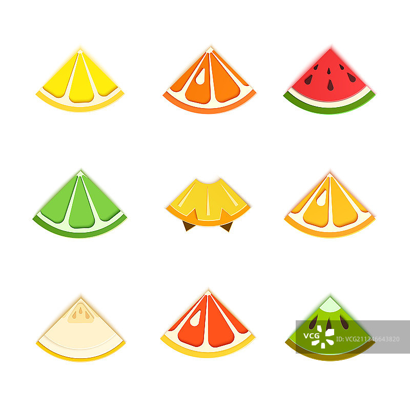 纸上的三角形热带裂片果实图片素材