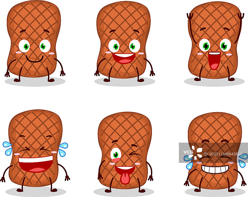 带有微笑表情的卡通牛肉图片素材