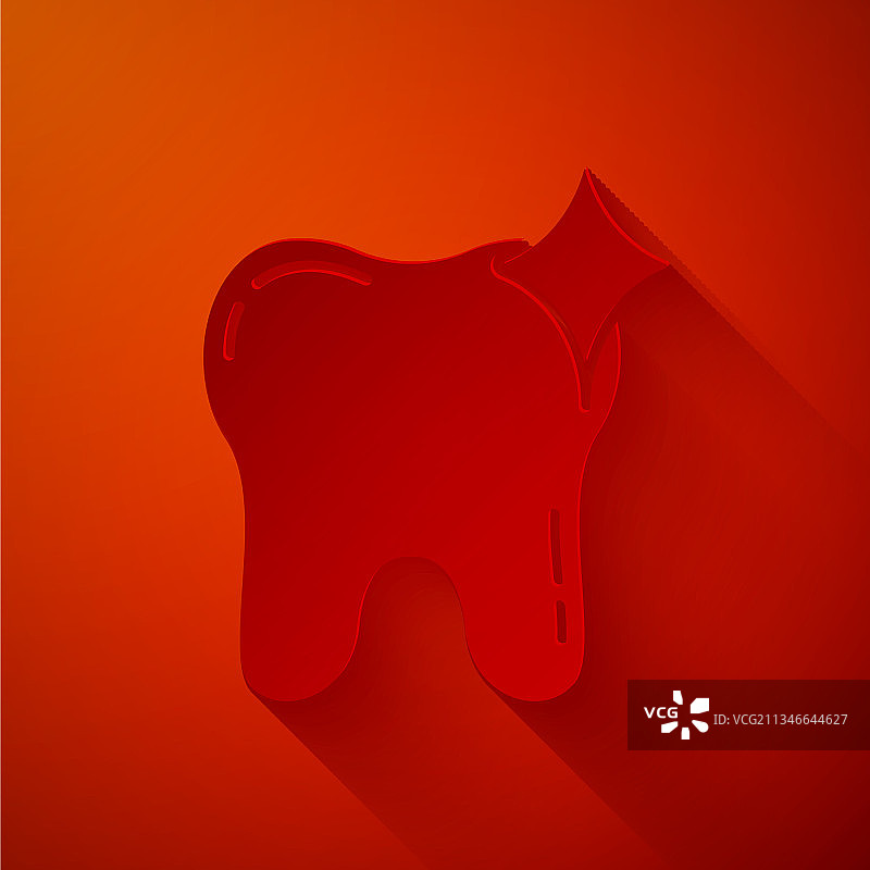 纸剪牙齿美白概念图标图片素材