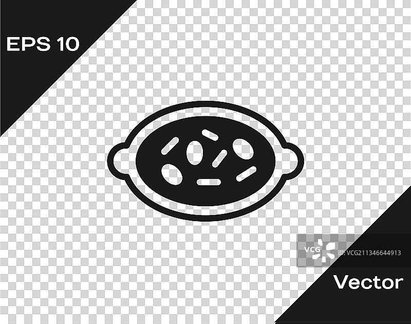 碗中黑色米布丁图标图片素材