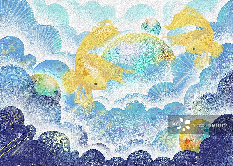 翱翔宇宙原创插画图片素材