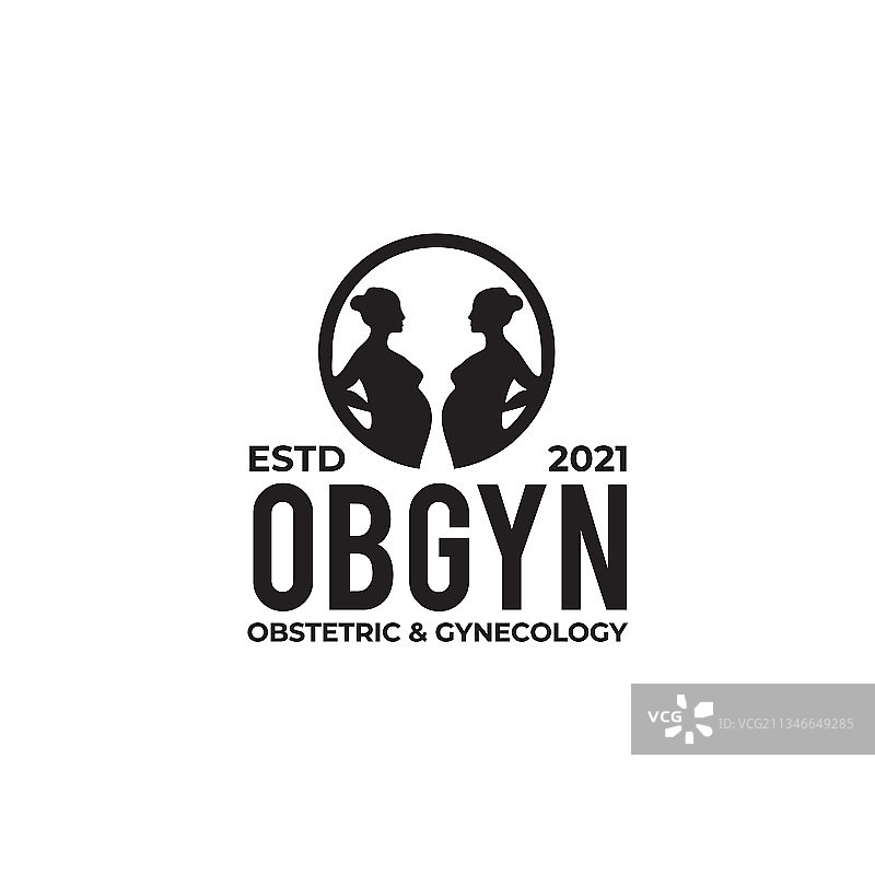 妇产科诊所标志设计模板图片素材