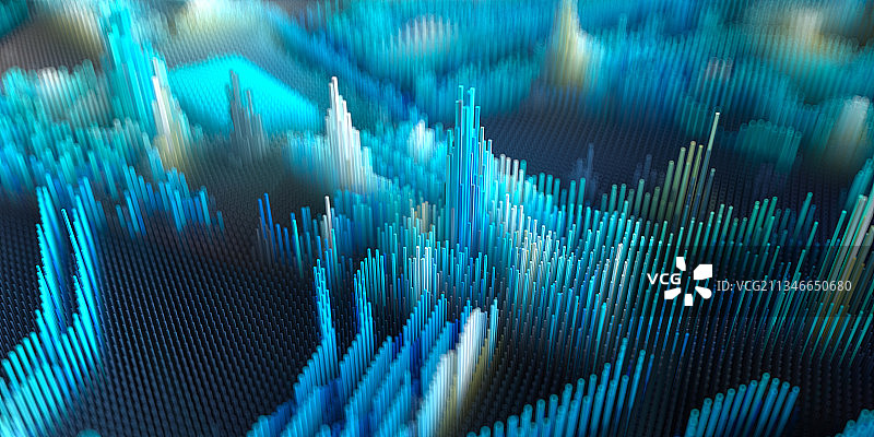 3D大量彩色立方体组成的抽象背景图片素材