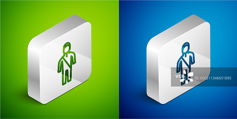 2.5D线条潜水服图标图片素材