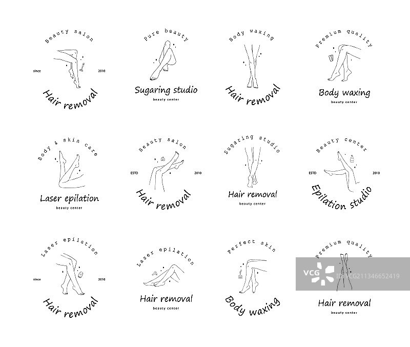 脱毛与美容：女性光滑的腿部图片素材