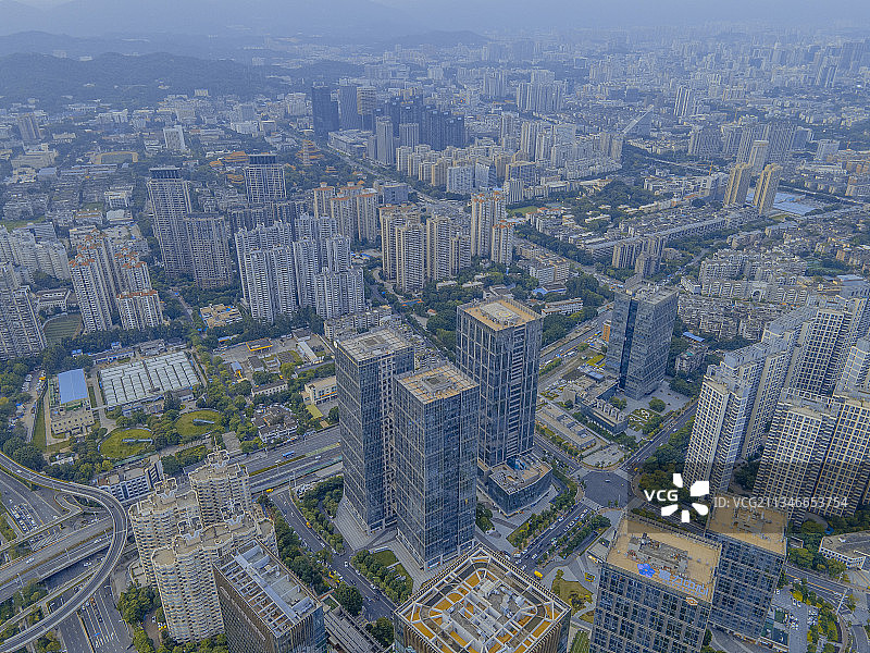 航拍福州市台江区写字楼商业大厦图片素材