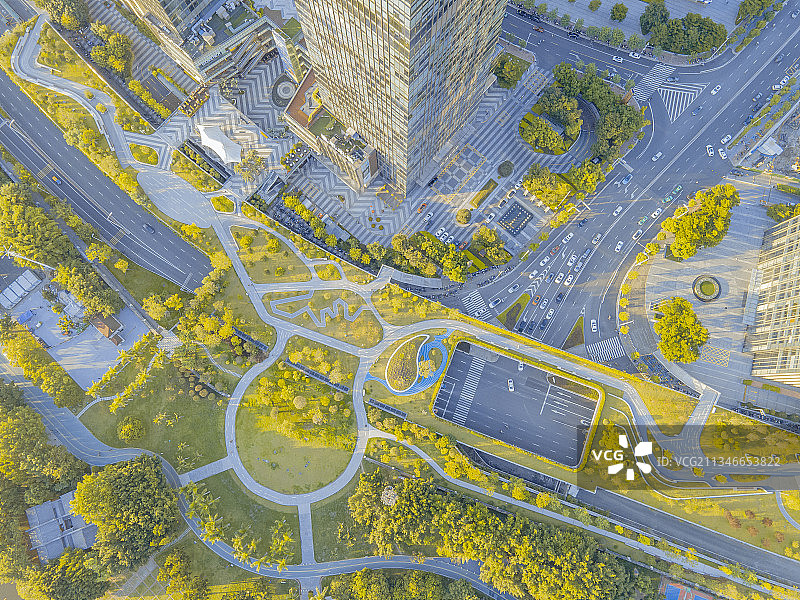 航拍福州市台江区写字楼商业大厦图片素材